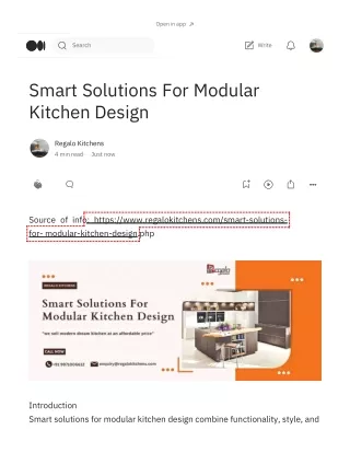 Smart Solutions For Modular Kitchen Design