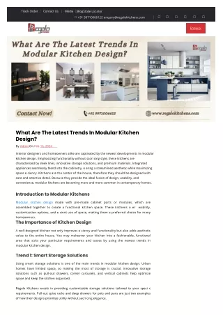 What Are The Latest Trends In Modular Kitchen Design?