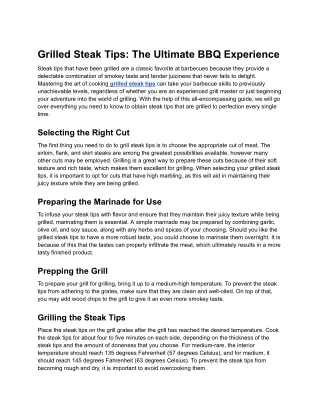 Grilled Steak Tips_ The Ultimate BBQ Experience - Google Docs