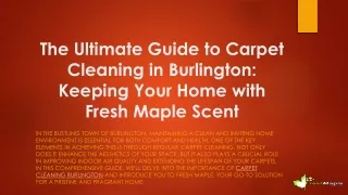 The Ultimate Guide to Carpet Cleaning in Burlington