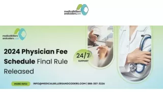 2024 Physician Fee Schedule Final Rule Released