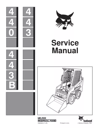 BOBCAT 440 SKID STEER LOADER Service Repair Manual