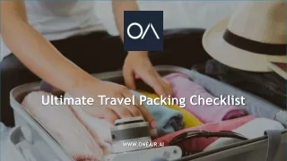 Ultimate Travel Packing Checklist - OneAir