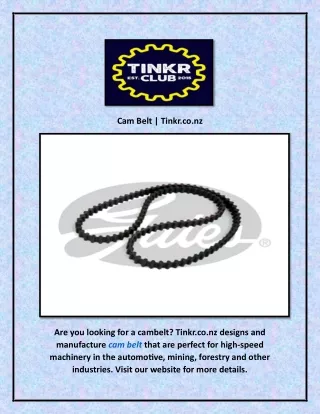 Cam Belt | Tinkr.co.nz