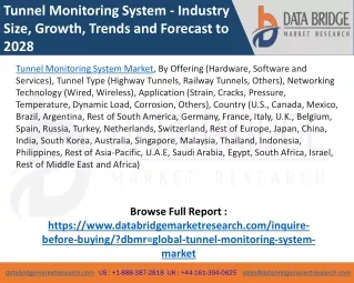 Tunnel Monitoring System Market – Industry Trends and Forecast to 2028