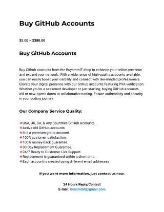 Buy GitHub Accounts