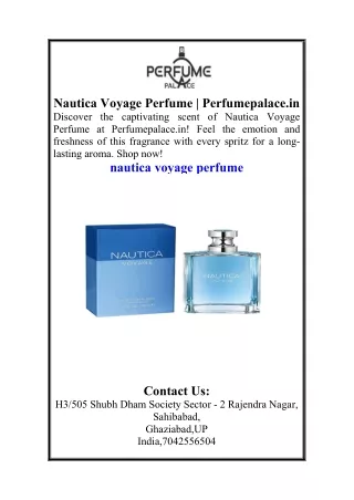 Nautica Voyage Perfume Perfumepalace.in