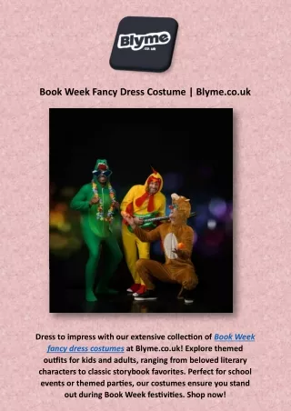 Book Week Fancy Dress Costume | Blyme.co.uk