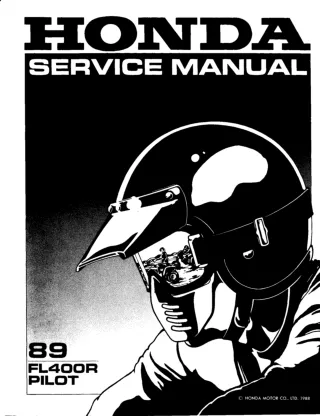 1989 Honda FL400R Pilot Service Repair Manual