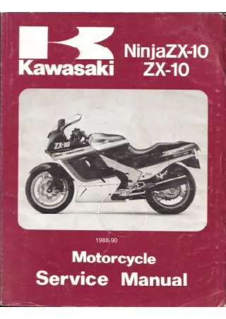 1989 Kawasaki Ninja ZX1000-B2 Service Repair Manual