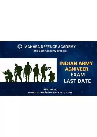 INDIAN ARMY AGNIVEER EXAM LAST DATE