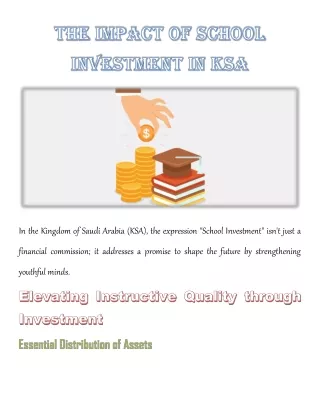 The Impact of School Investment in KSA