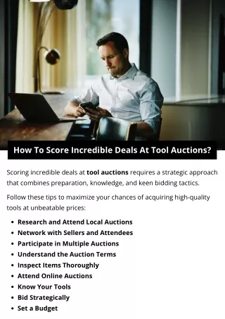 How To Score Incredible Deals At Tool Auctions?