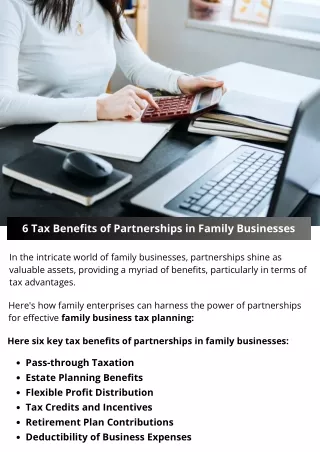 6 Tax Benefits of Partnerships in Family Businesses