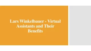 Lars Winkelbauer - Virtual Assistants and Their Benefits