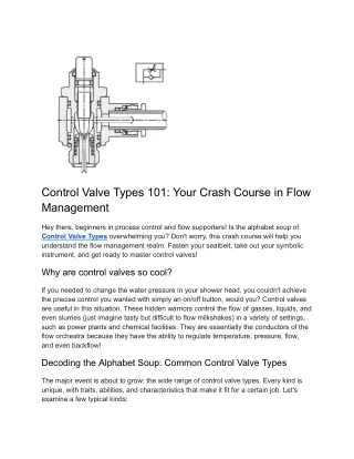 Control Valve Types: An Introductory Guide to Flow Management