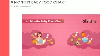 6 Months Baby Food Chart