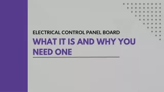 Essential Guide to Electrical Control Panel Boards