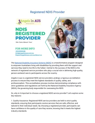 NDIS Registered Provider