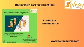 Best protein bars for weight loss ppt