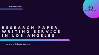 Exploring the Benefits of Professional Research Paper Writing Services in Los Angeles