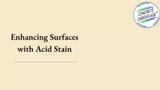 Acid stain