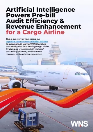 AI Improves Pre-bill Audit Efficiency & Revenues for a Cargo Airline