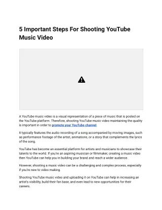 5 Important Steps For Shooting YouTube (2)