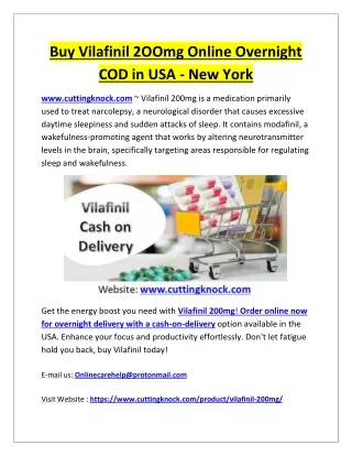 Buy Vilafinil 2OOmg Online Overnight COD in USA - New York