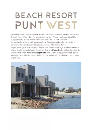 Ferienpark Beach Resort Punt West