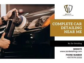 Maintaining Vehicles with Complete Car Detailing