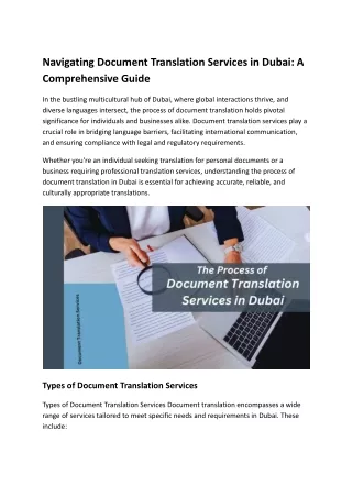 Navigating Document Translation Services in Dubai_ A Comprehensive Guide