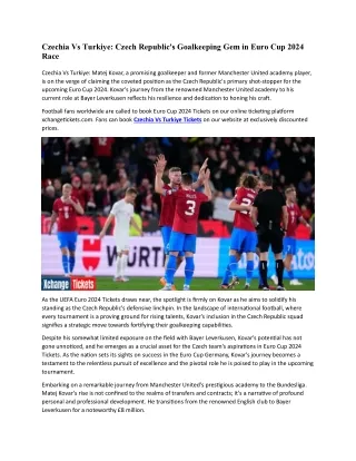 Czech Republic's Goalkeeping Gem in Euro 2024 Race