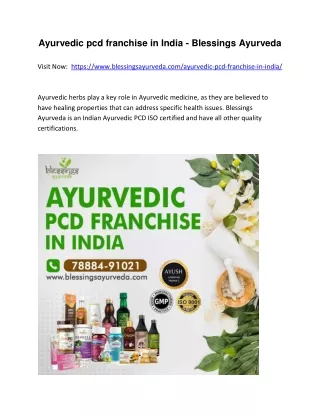 Ayurvedic-PCD-franchise-in-India