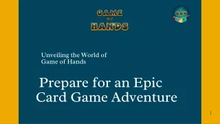 Elevate Your Card Gaming Experience: Introducing Game of Hands!