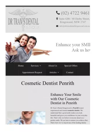 Cosmetic Dentist Penrith