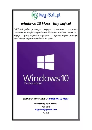 windows 10 klucz - Key-soft.pl