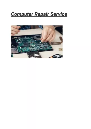 Computer Repair Service