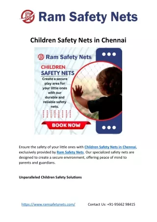 Children Safety Nets in Chennai