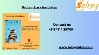 Protein bar chocolates ppt