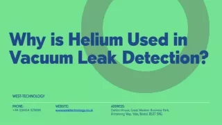 Why is Helium Used in Vacuum Leak Detection