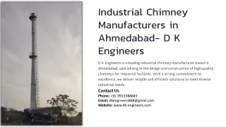 Industrial Chimney Manufacturer in Ahmedabad- Dk-engineers.com