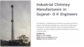 Industrial Chimney Manufacturers in Gujarat- D K Engineers