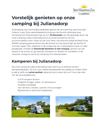 Camping Julianadorp - Camping Sint Maartenszee