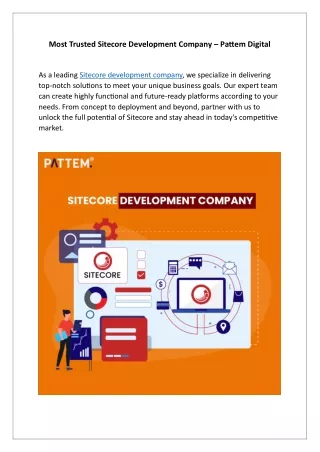 Most Trusted Sitecore Development Company – Pattem Digital