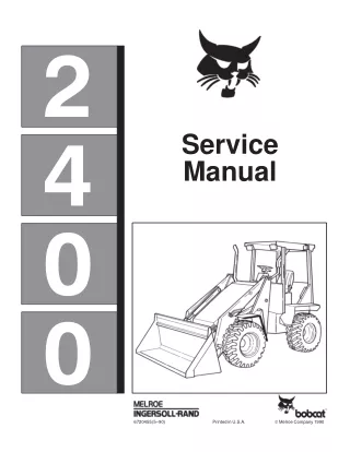 BOBCAT 2400 WHEEL LOADER Service Repair Manual