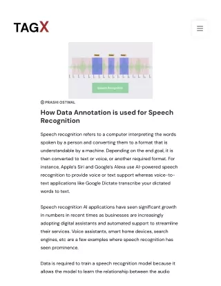 How Data Annotation is used for Speech Recognition