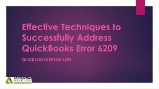 How to overcome from QuickBooks Error 6209 in no time