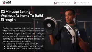 30 Minutes Boxing Workout At Home To Build Strength