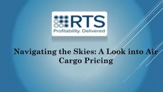 A Look into Air Cargo Pricing
